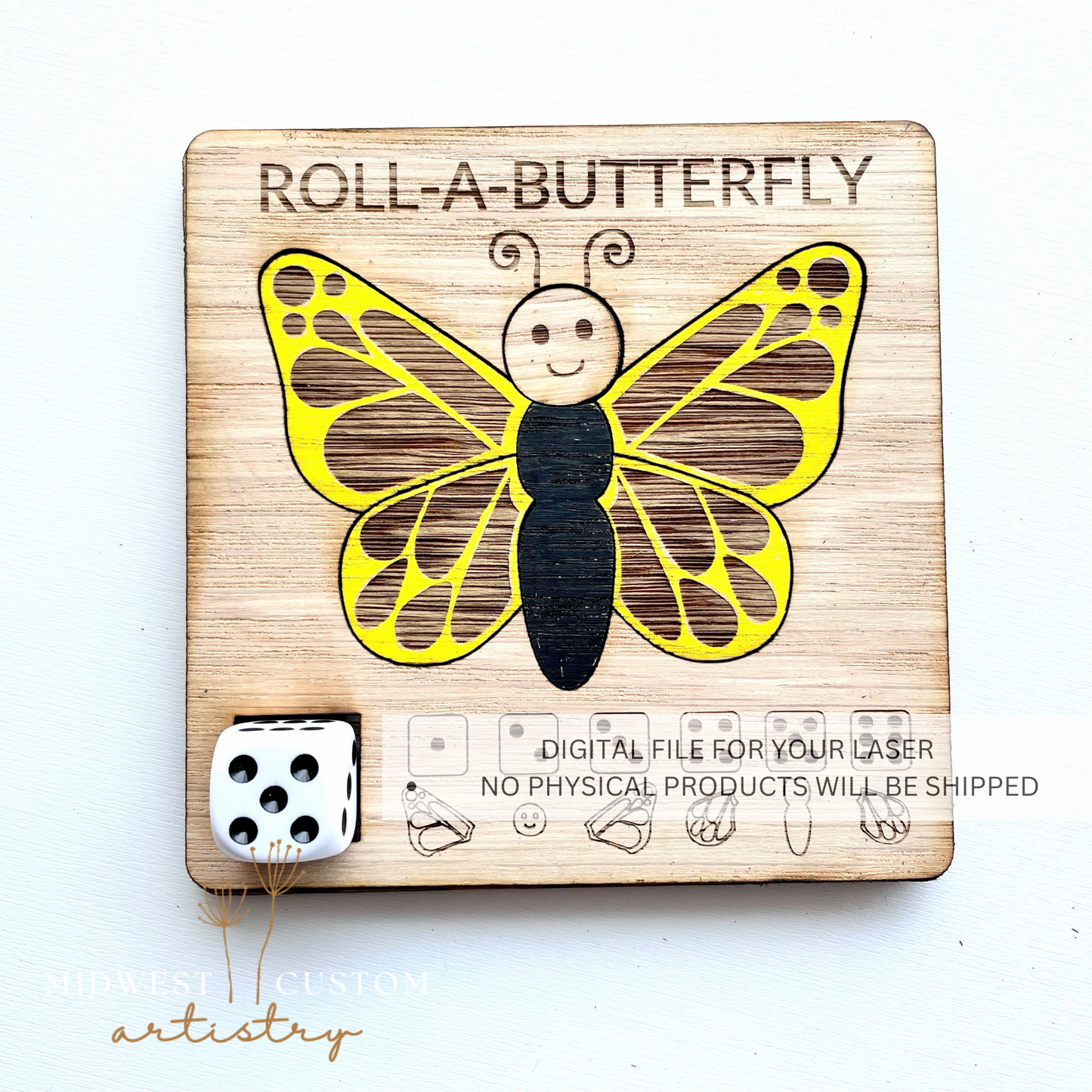 Roll-A-Butterfly SVG File