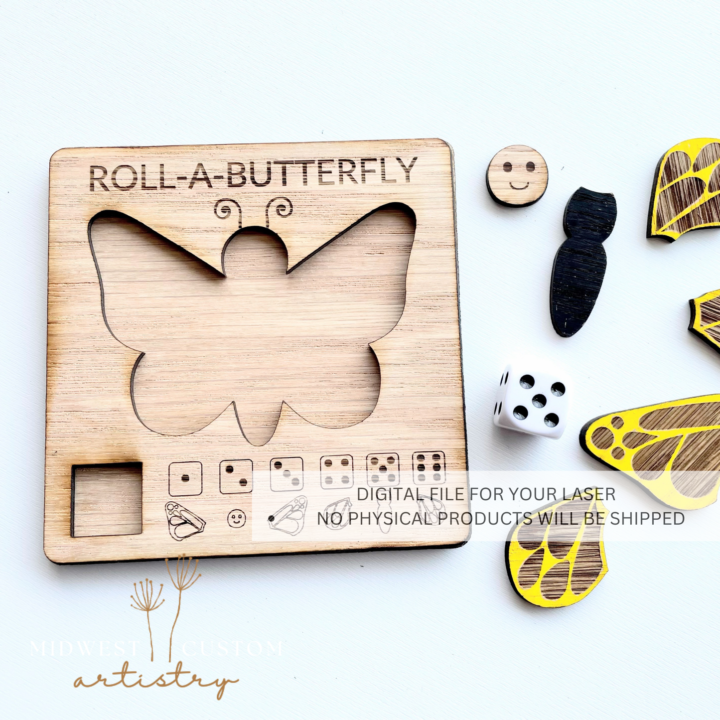Roll-A-Butterfly SVG File