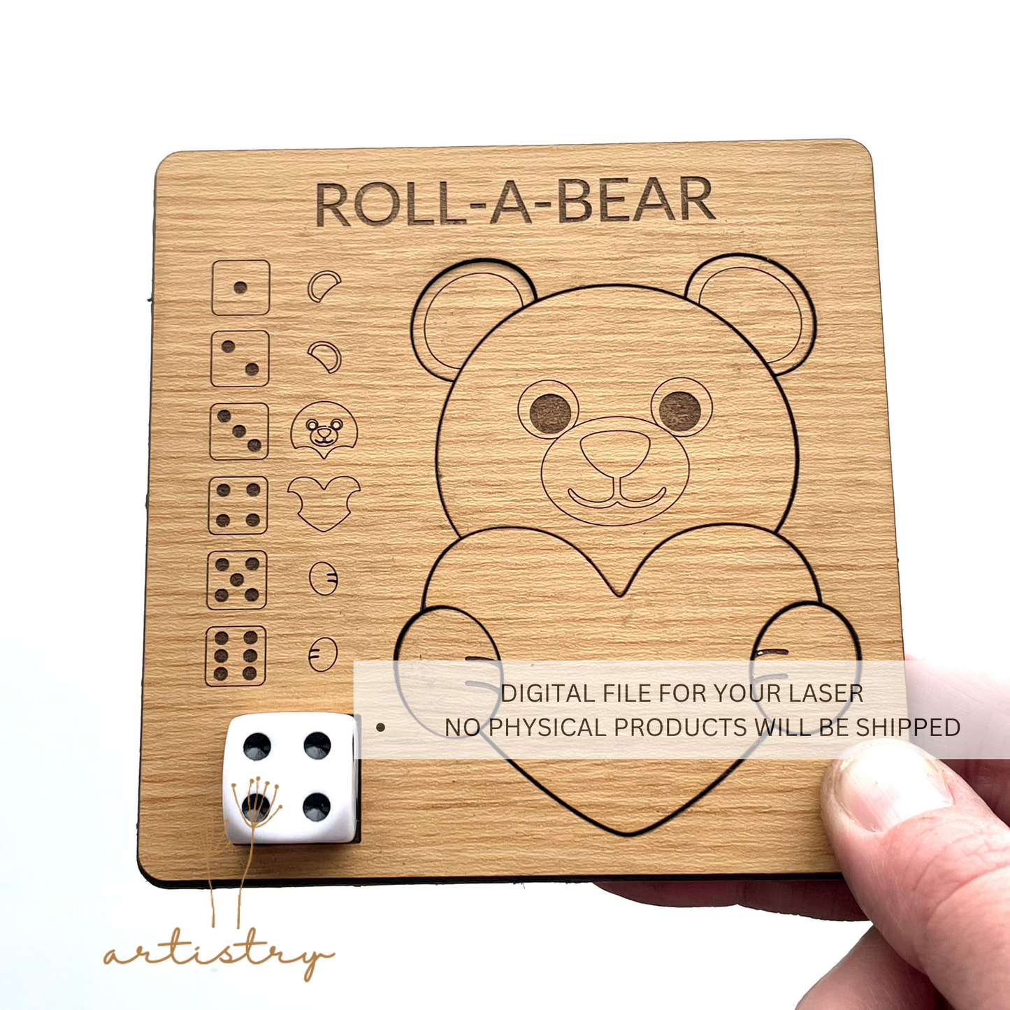 Roll-A-Bear SVG File