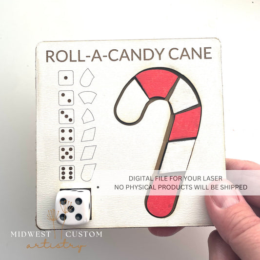 Roll-A-Candy Cane SVG File