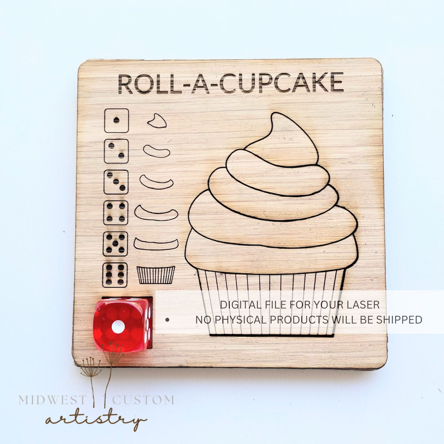 Roll-A-Cupcake SVG File