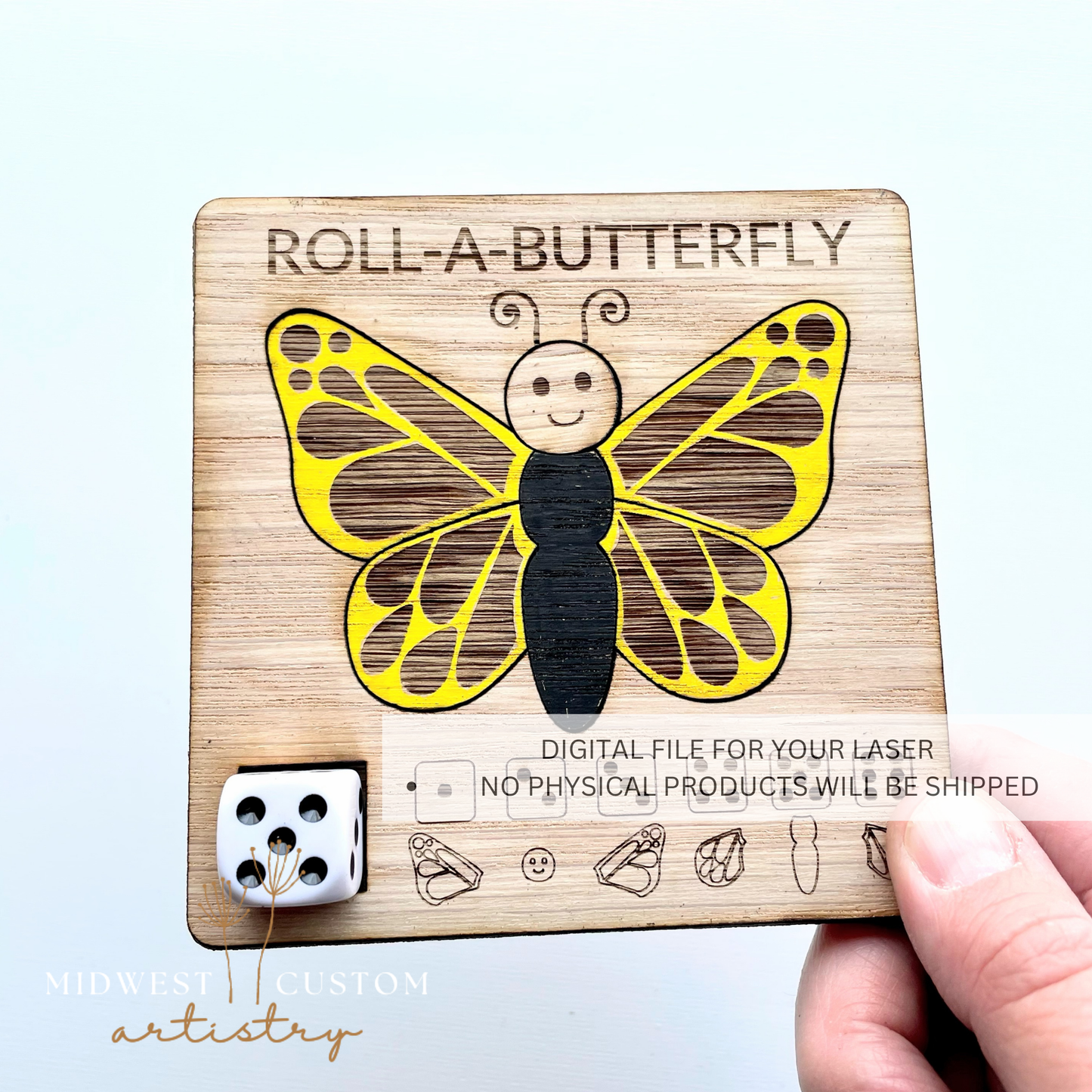 Roll-A-Butterfly SVG File