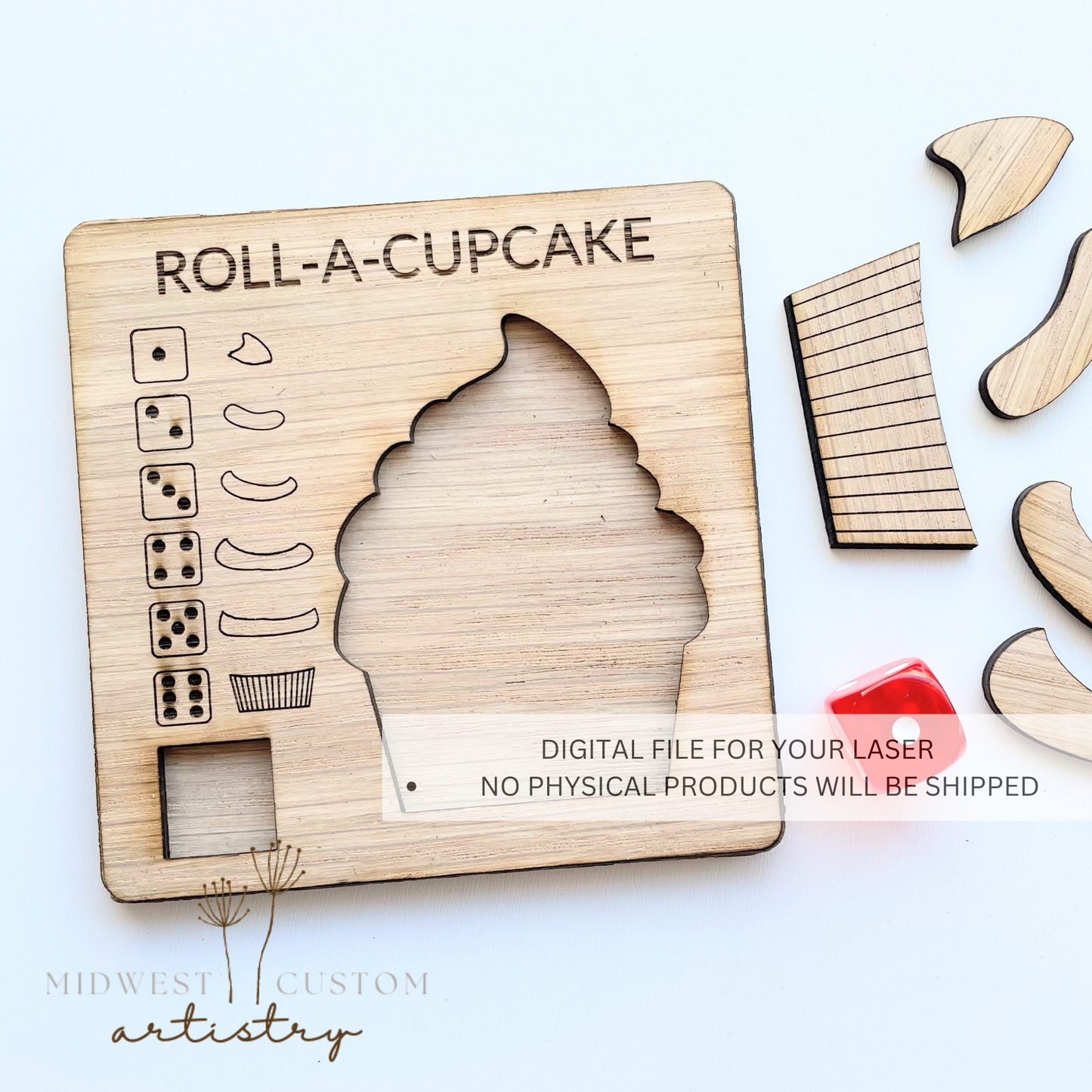 Roll-A-Cupcake SVG File