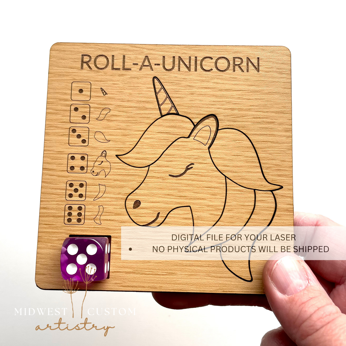 Roll-A-Unicorn SVG File