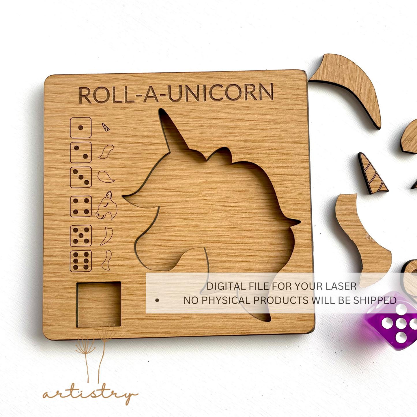 Roll-A-Unicorn SVG File